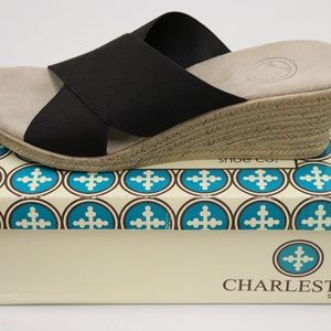 Charleston Shoe Co Backless Cannon Black NWT